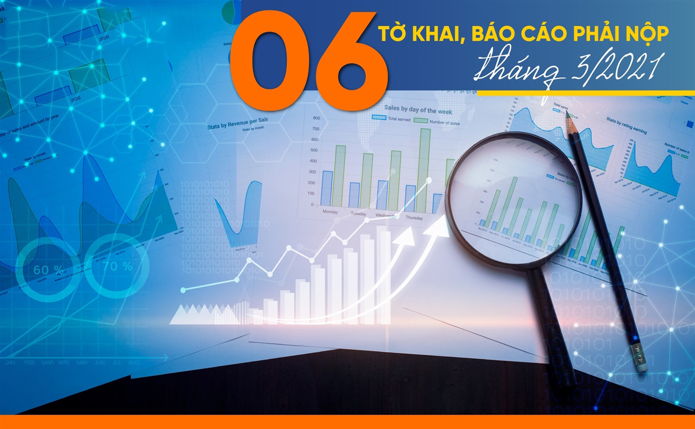 06 TỜ KHAI, BÁO CÁO PHẢI NỘP TRONG THÁNG 3/2021