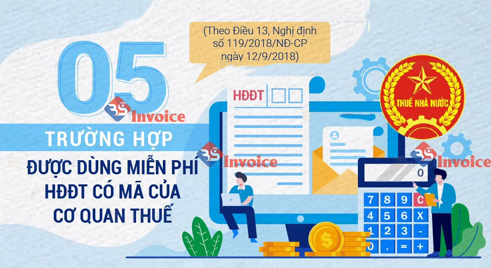 Đối tượng nào được sử dụng miễn phí hóa đơn điện tử có mã của cơ quan thuế?