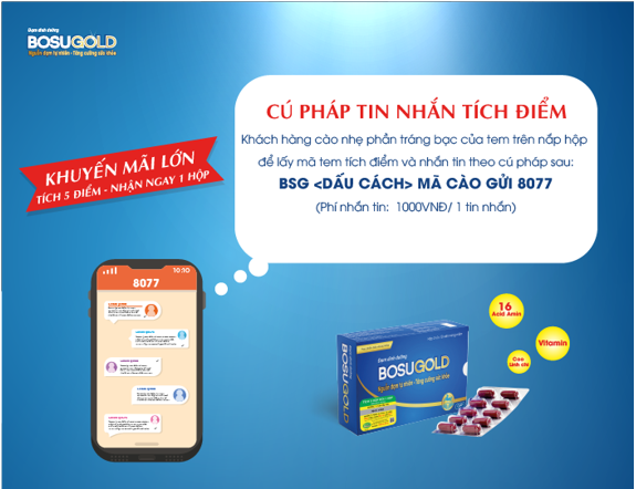 “TÍCH ĐIỂM ĐỔI QUÀ” CÙNG ĐẠM THỦY PHÂN TỰ NHIÊN BOSUGOLD